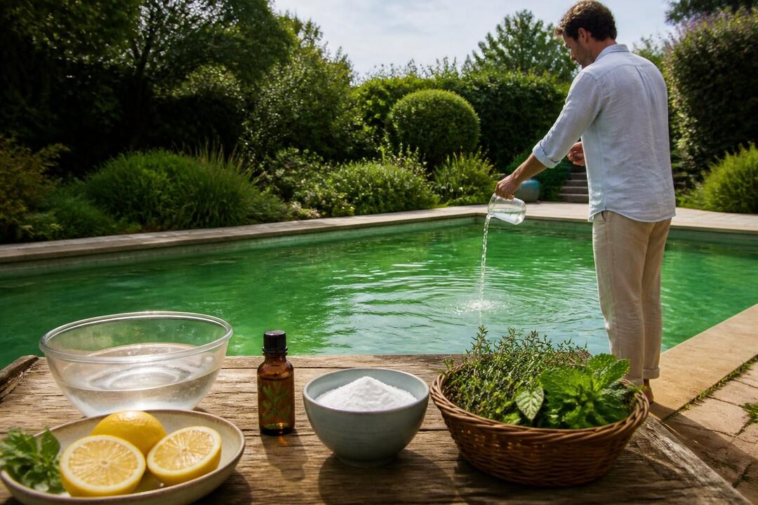 découvrez des remèdes de grand-mère efficaces pour éliminer l'eau verte de votre piscine et la nettoyer naturellement, sans produits chimiques.