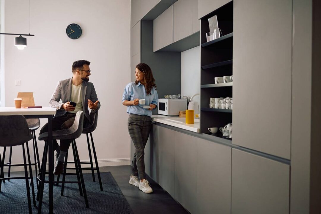 Espace de pause convivial en entreprise