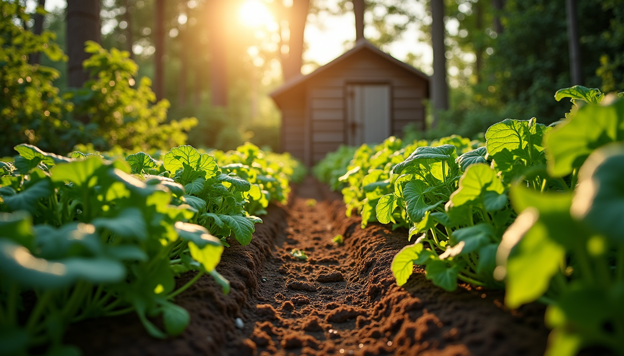 Potager protégé des insectes nuisibles